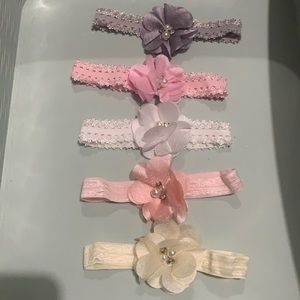 small infant flower headbands((: never worn